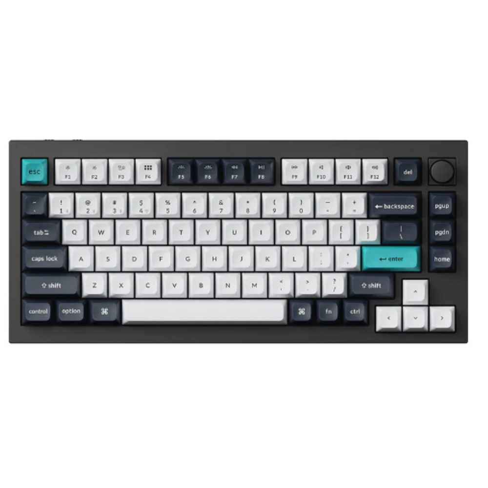 KEYC-Q1M-M3 - Keychron Q1M-M3 75% Brown Switch Non Backlit QMK/VIA Gateron Wireless Mechanical with Knob Keyboard