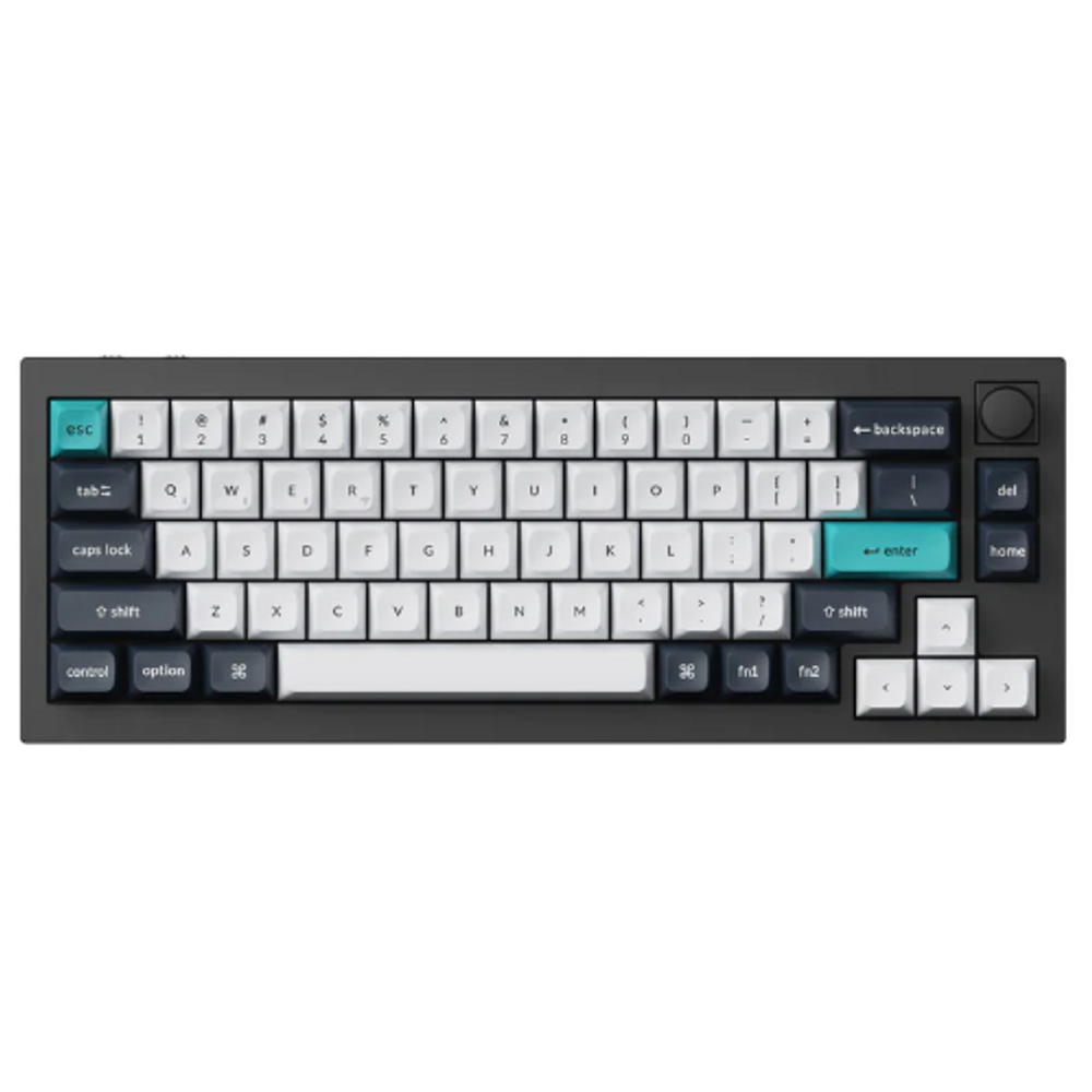 KEYC-Q2M-M3 - Keychron Q2M-M3 65% Brown Switch RGB Carbon Black QMK/VIA Gateron Wireless Mechanical with Knob Keyboard