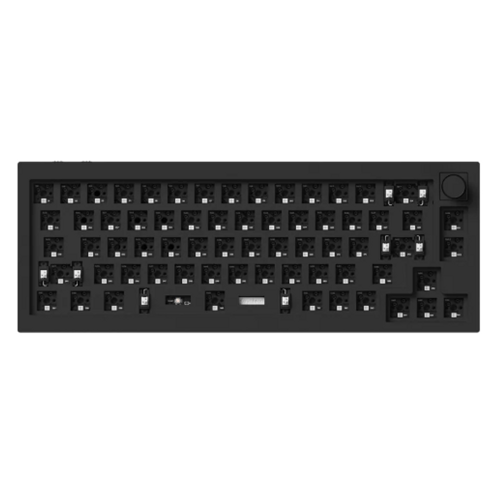 KEYC-Q2P-B1 - Keychron Q2P-B1 65% Barebone Non Backlit Carbon Black QMK/VIA Wireless Mechanical Pro with Knob Keyboard