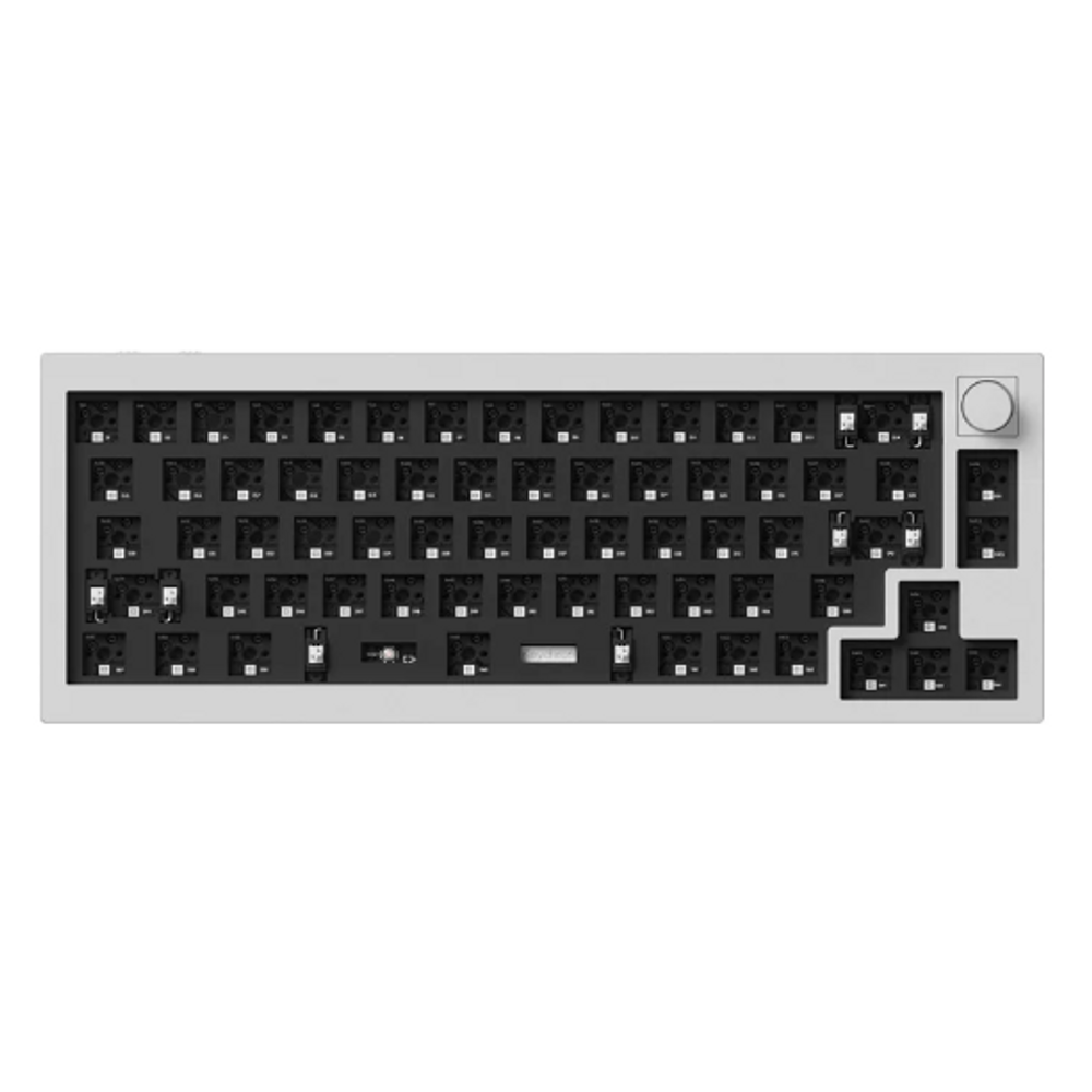 KEYC-Q2P-B4 - Keychron Q2P-B4 65% Barebone Non Backlit Shell White QMK/VIA Wireless Mechanical Pro with Knob Keyboard