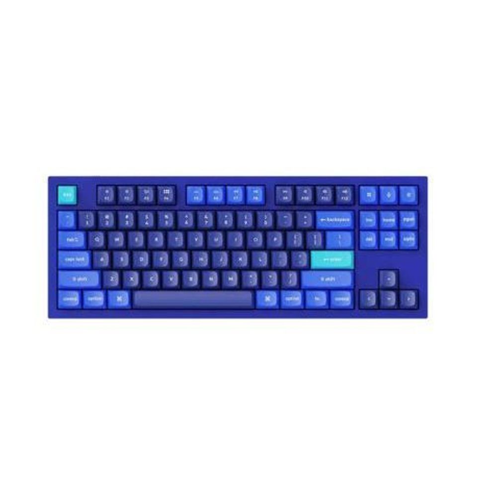 KEYC-Q3-J3 - Keychron Q3-J3, 80% TKL Layout 87 Keys, Red Switch, RGB, Blue Frame, Hot-Swap, Gateron G Pro Brown, Mechanical Wired Keyboard