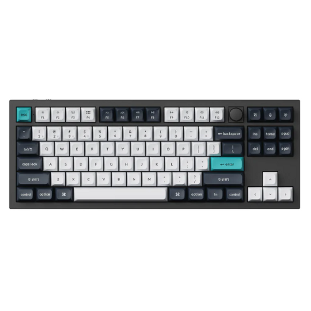 KEYC-Q3M-M3 - Keychron Q3M-M3 80% Brown Switch Non Backlit Carbon Black QMK/VIA Gateron Wireless Mechanical with Knob Keyboard