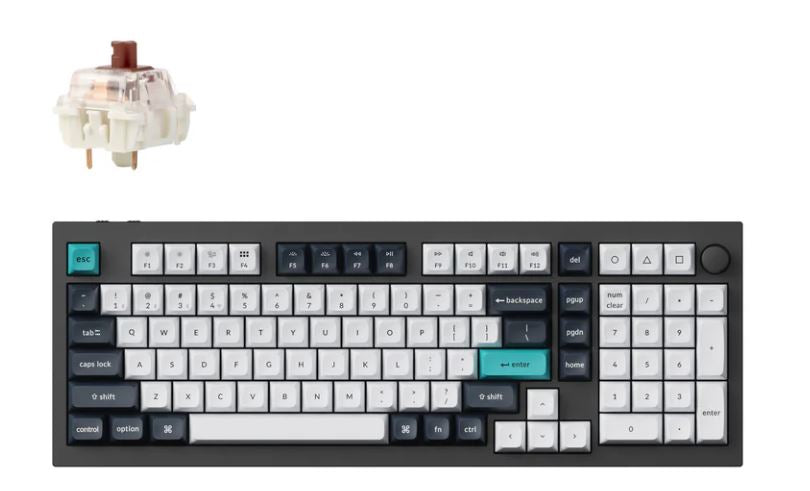 Keychron Q5M-M3 Max, 96% layout 100 Keys, Brown Switch, RGB, Black, Hot Swap QMK/VIA Gateron Wireless Mechanical Max Keyboard Default Title