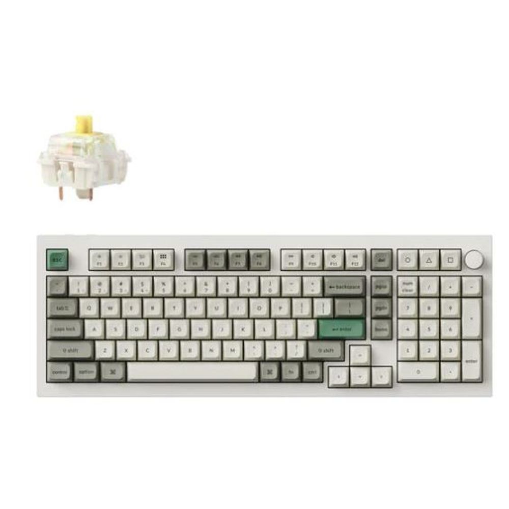 Keychron Q5M-P4, 96% layout 100 Keys, Gateron Jupiter Banana Switch, RGB, Shell White, Hot Swap QMK/VIA Wireless Mechanical Max Keyboard Default Title