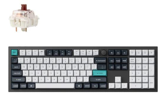 Keychron Q6M-M3 Max, 100% Layout, Gateron Jupiter Brown Switch, RGB, Carbon Black, QMK/VIA Wireless Mechanical Max Keyboard with Knob Default Title