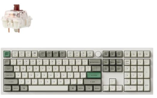 Keychron Q6M-P3 Max, 100% Layout, Gateron Jupiter Brown Switch, RGB, Shell White, QMK/VIA Wireless Mechanical Max Keyboard with Knob Default Title