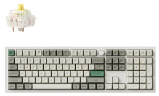 Keychron Q6M-P4 Max, 100% Layout, Gateron Jupiter Banana Switch, RGB, Shell White, QMK/VIA Wireless Mechanical Max Keyboard with Knob Default Title