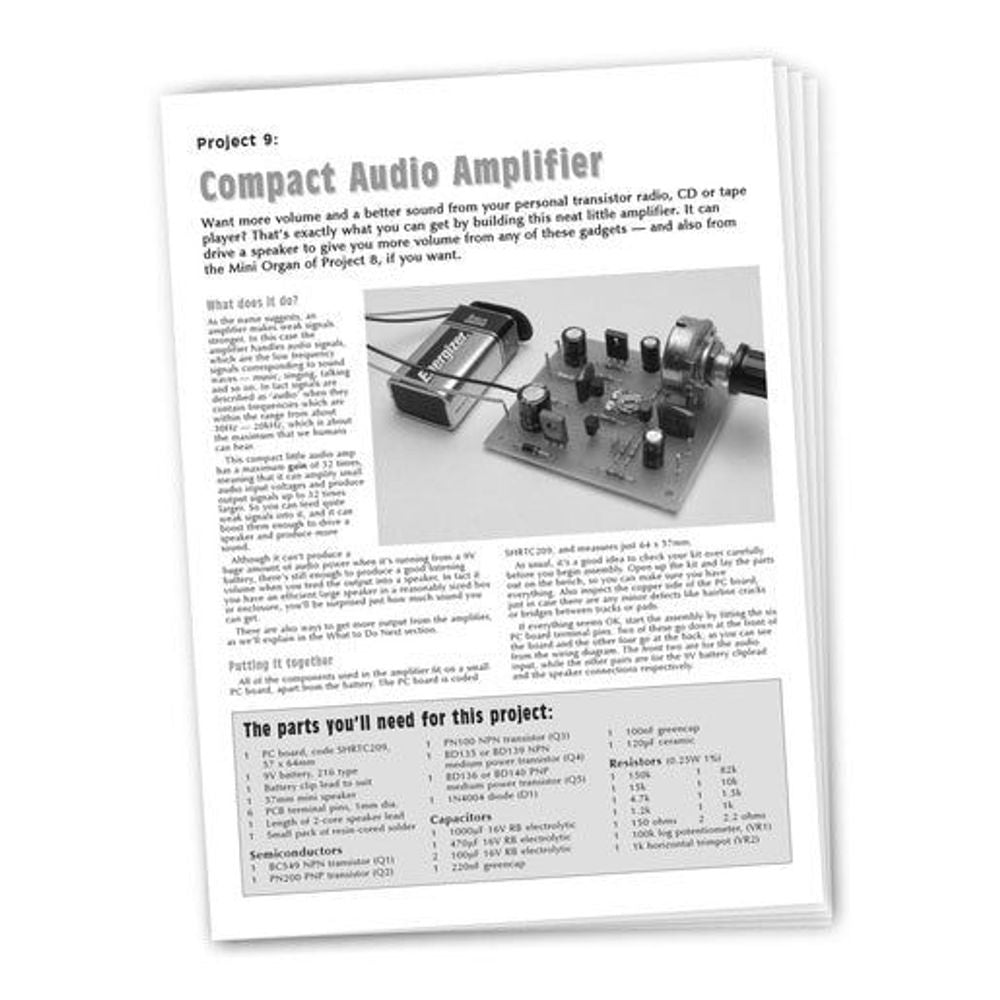 KJ8217 Instructions to suit SC2 Project - KJ8216 No Brainer Amplifier