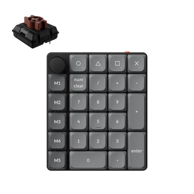 Keychron K0 Max QMK Wireless RGB Backlight Hot-Swap Keychron Milk POM Switch Brown Number Pad Default Title