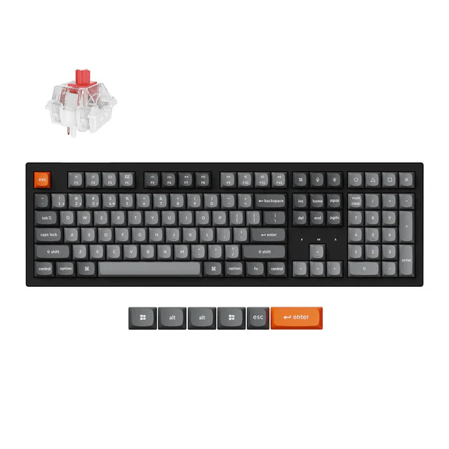 Keychron K10 Max QMK (Hot Swap) RGB Backlight Super Red Wireless Mechanical Keyboard Default Title