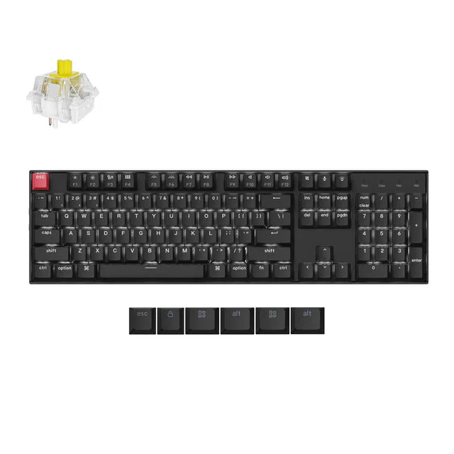 Keychron K10X-A4, 100% Full Size Lavout, QMK, White Backlight, Super Switch Banana, Wireless Mechanical Keyboard Default Title
