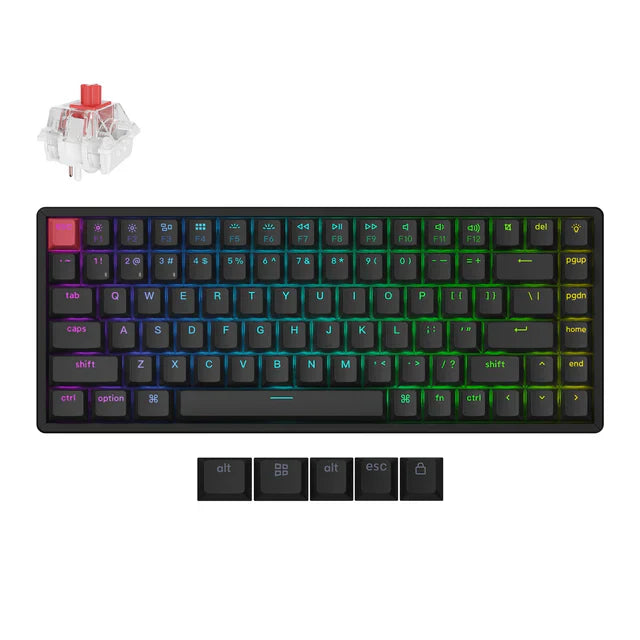 Keychron K2X-J1, 75% layout, QMK, RGB Backlight, Aluminum Frame Super Switch Red, Hot-Swap, Wireless Mechanical Keyboard Default Title