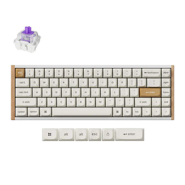 Keychron K6 HE Wireless Special Edition White Gateron Double-Rail Magnetic Nebula Switch Keyboard Default Title