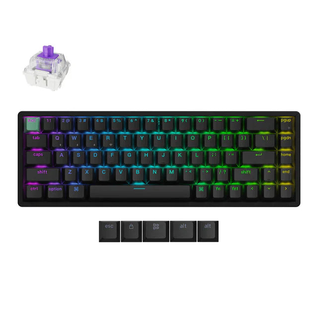 Keychron K6 HE Wireless Black Gateron Double-Rail Magnetic Nebula Switch Keyboard - Std Ed Default Title