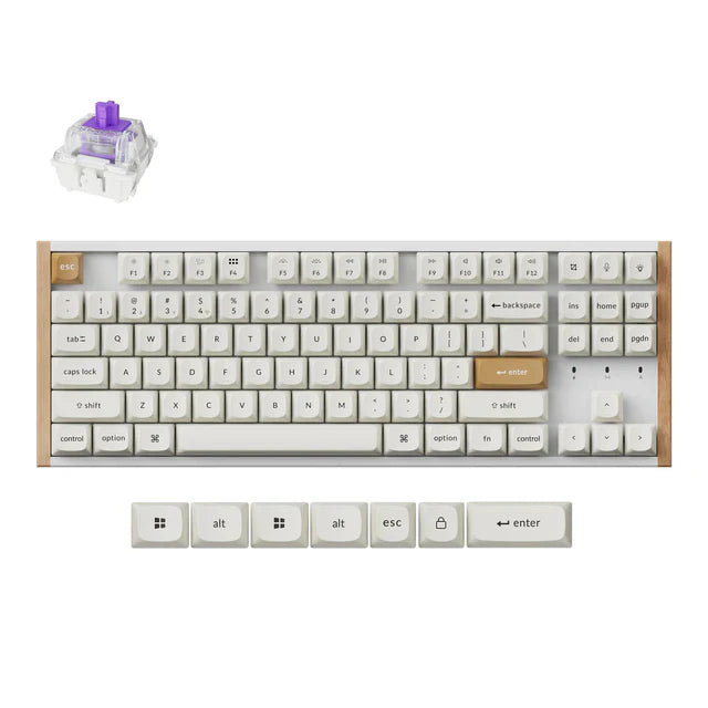 Keychron K8 HE Wireless Special Edition White Gateron Double-Rail Magnetic Nebula Switch Keyboard Default Title