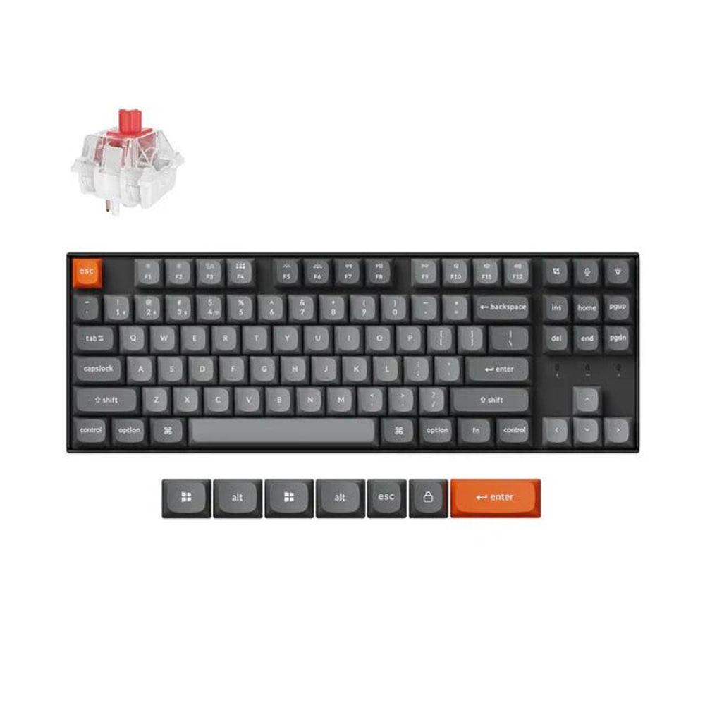 Keychron K8 Max QMK (Hot Swap) RGB Backlight Super Red Wireless ...