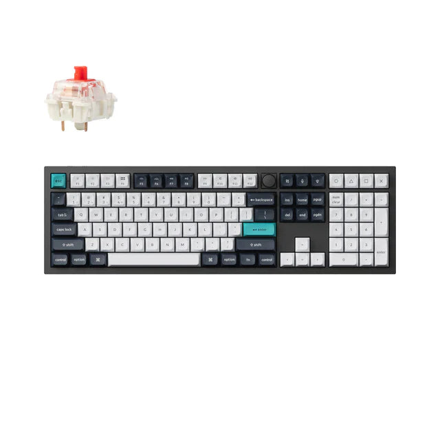 Keychron Q6 Max QMK/VIA ANSI Knob Carbon Black Gateron Jupiter Red Wireless Custom Mechanical Keyboard Default Title
