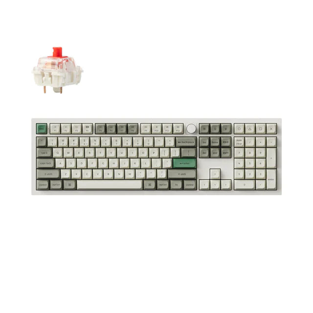 Keychron Q6 Max QMK/VIA Shell White Gateron Jupiter Red Wireless Custom Mechanical Keyboard Default Title