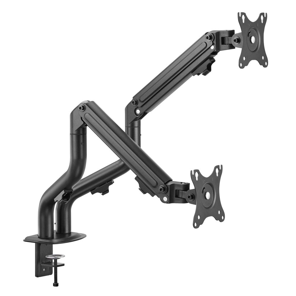 Bracom Dual Monitor Pipe-Shaped Counterbalance Spring-Assisted Monitor Arm