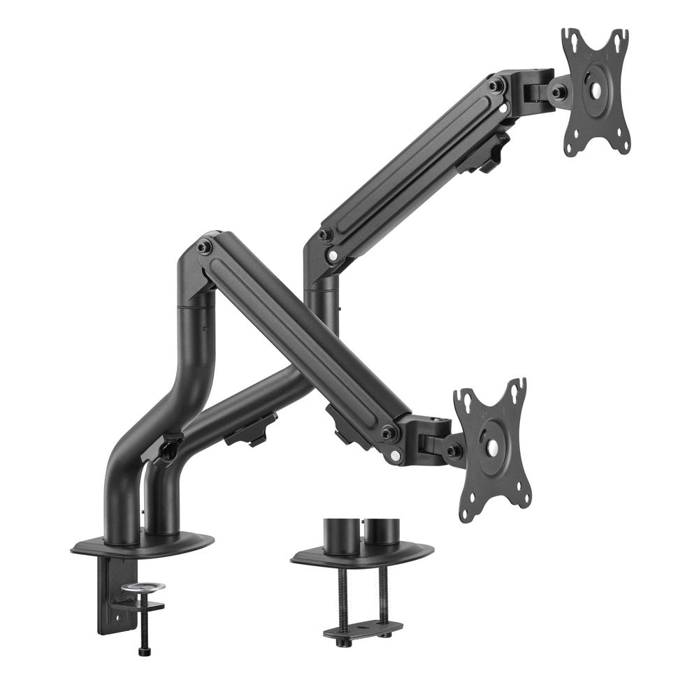 Bracom Dual Monitor Pipe-Shaped Counterbalance Spring-Assisted Monitor Arm