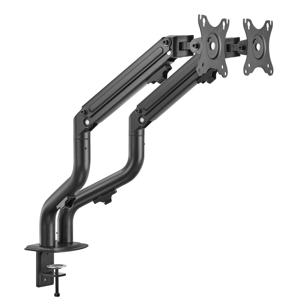 Bracom Dual Monitor Pipe-Shaped Counterbalance Spring-Assisted Monitor Arm