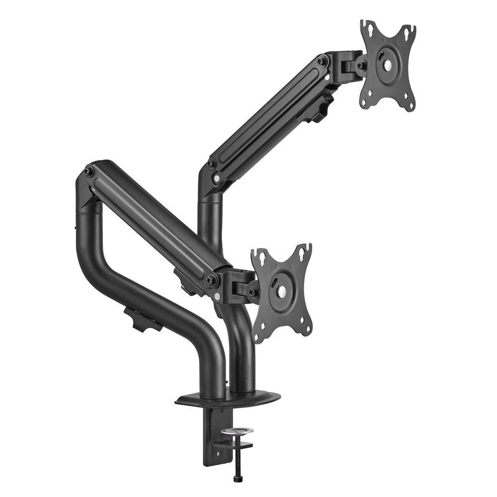 Bracom Dual Monitor Pipe-Shaped Counterbalance Spring-Assisted Monitor Arm
