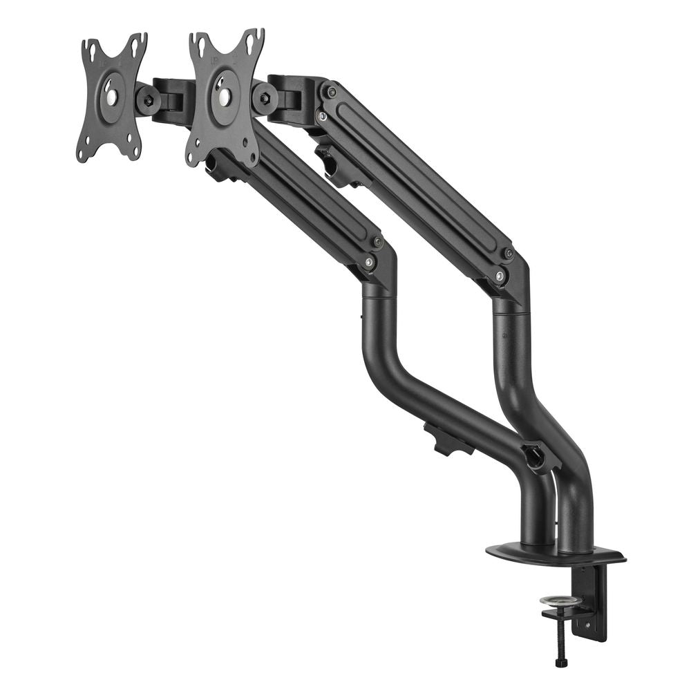 Bracom Dual Monitor Pipe-Shaped Counterbalance Spring-Assisted Monitor Arm