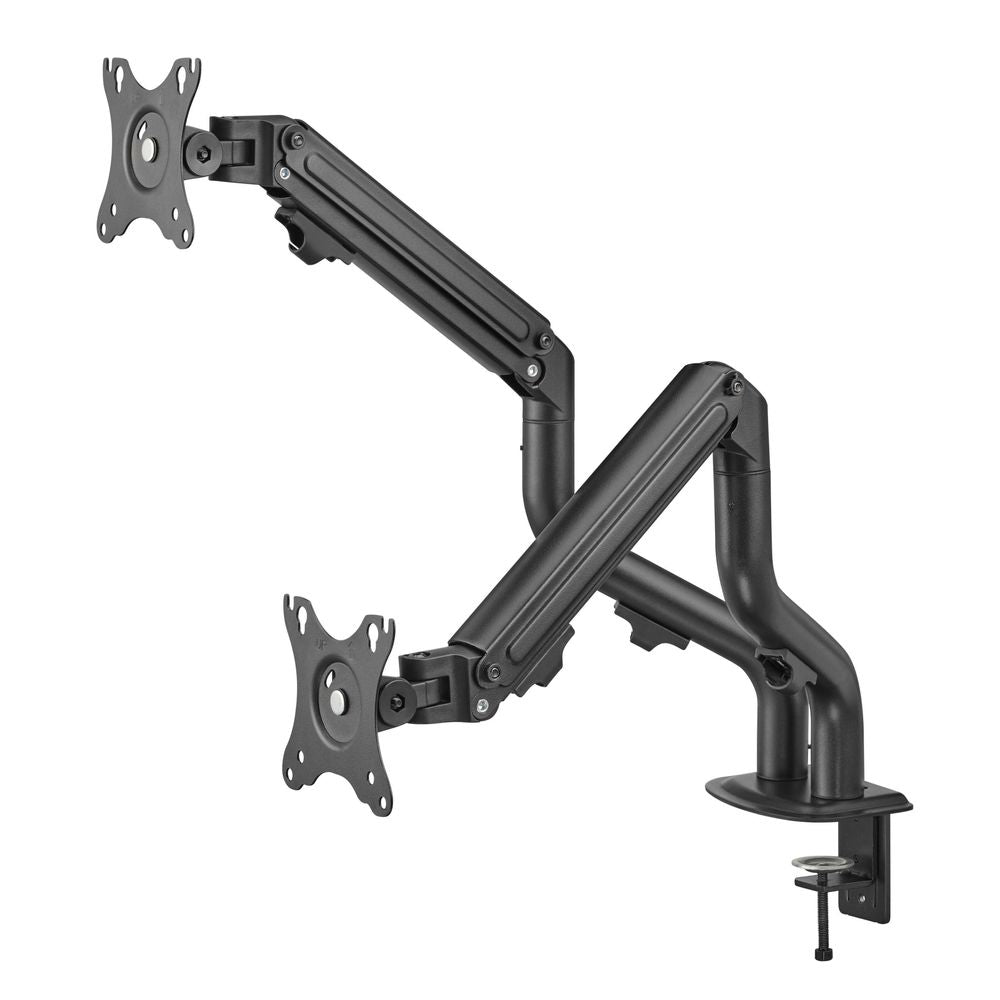Bracom Dual Monitor Pipe-Shaped Counterbalance Spring-Assisted Monitor Arm