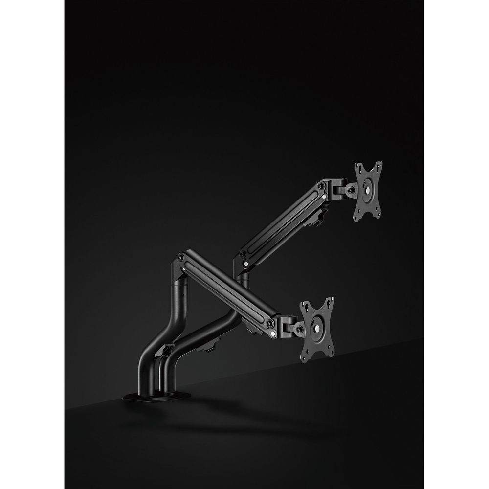 Bracom Dual Monitor Pipe-Shaped Counterbalance Spring-Assisted Monitor Arm
