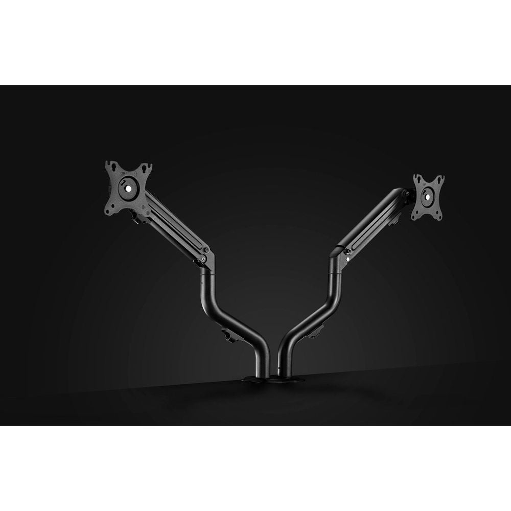 Bracom Dual Monitor Pipe-Shaped Counterbalance Spring-Assisted Monitor Arm