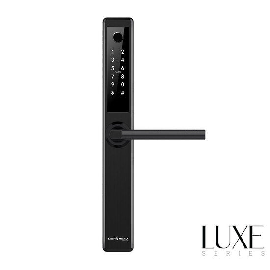The ERSKINE LUXE Narrow Entrance Lock - Black, Fingerprint, TTLock, Pin, Prox, E-Key & Key override