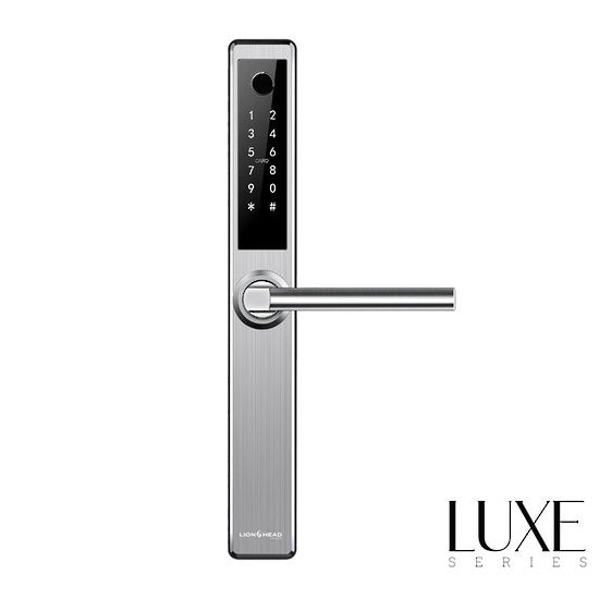 The ERSKINE LUXE Narrow Entrance Lock - Silver, Fingerprint, TTLock, Pin, Prox, E-Key & Key override