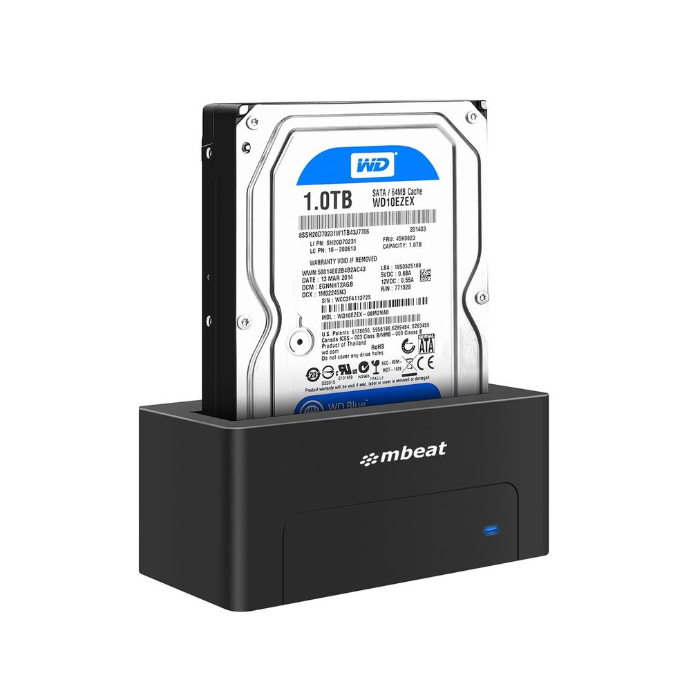 mbeat D1 USB 3.0 3.5" & 2.5" SATA HDD Docking Station - Black Default Title