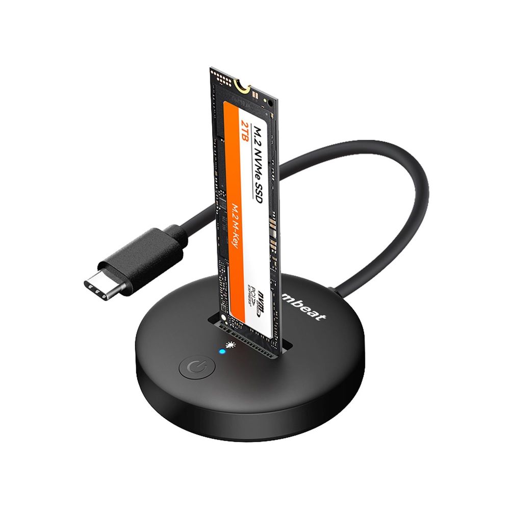 mbeat H1 USB 3.2 Gen2 10Gbps M.2 NVMe & SATA SSD Mini Dock Black Default Title