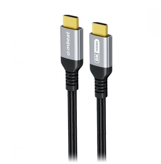 mbeat Tough Link 1.5m Certified 8K HDMI Cable - Space Grey Default Title