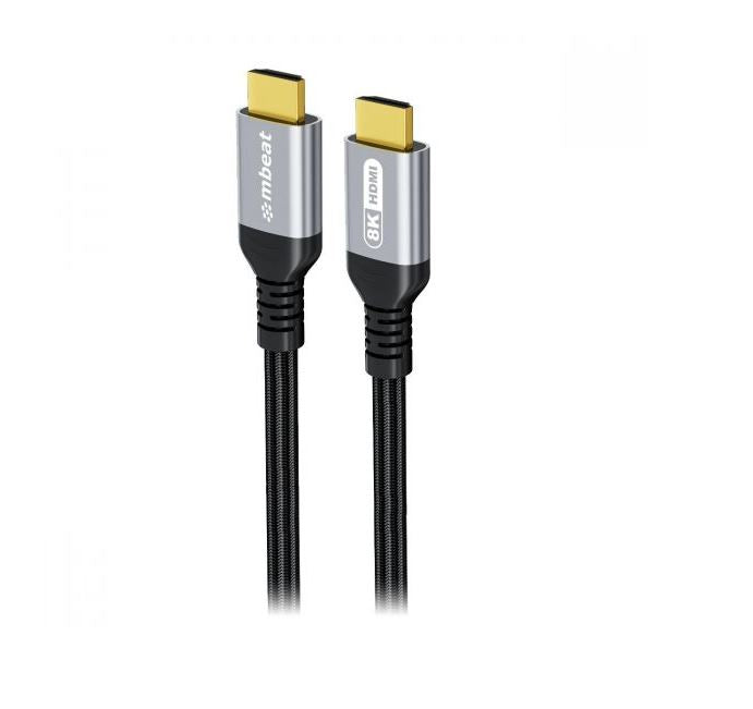 mbeat Tough Link 3m Certified 8K HDMI Cable - Space Grey Default Title