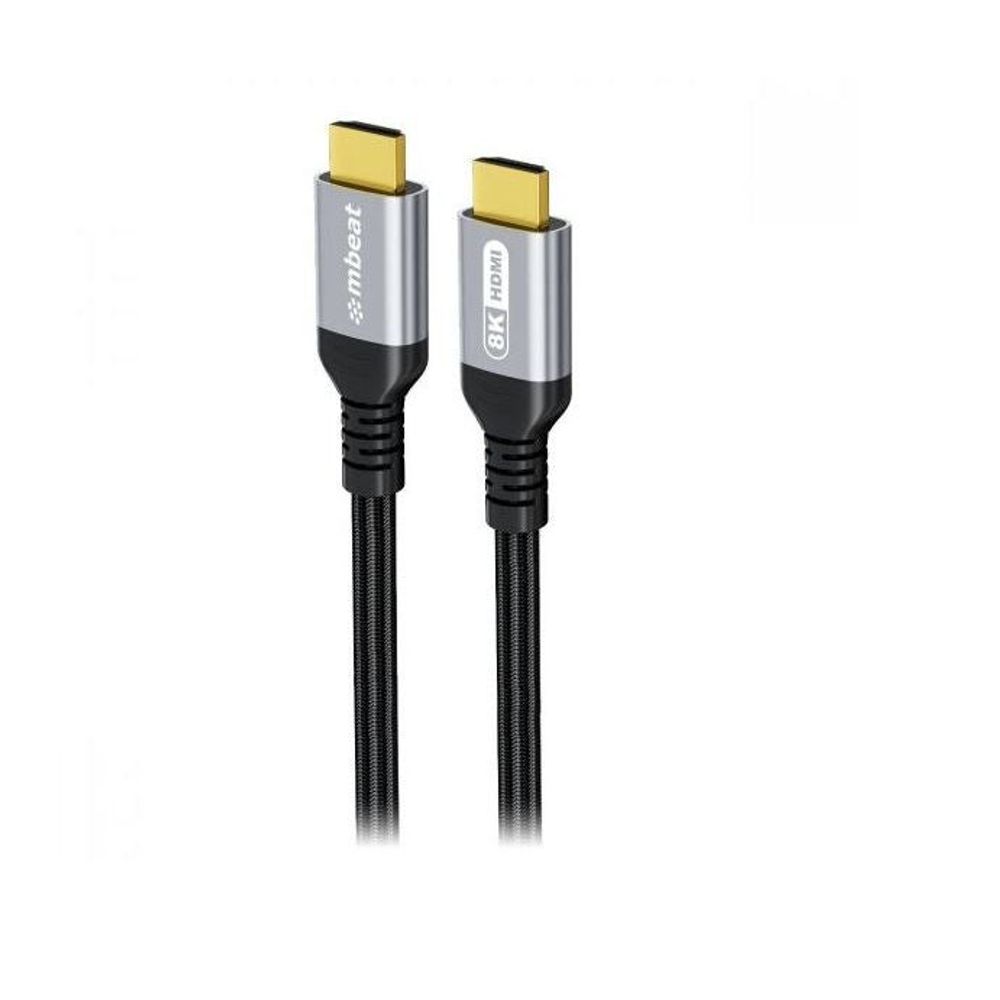 mbeat Tough Link 3m Certified 8K HDMI Cable - Space Grey Default Title