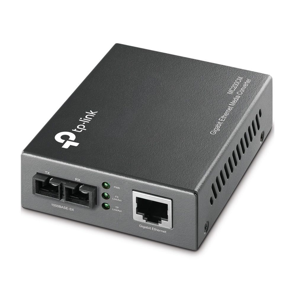 TL-MC200CM - TP-Link Gigabit Ethernet Media Converter (SC, multi-mode) Extends Up to 550 meters