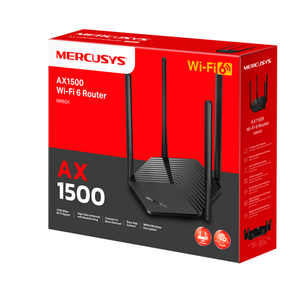 MER-MR60X - Mercusys MR60X, AX1500 WiFi 6 Router