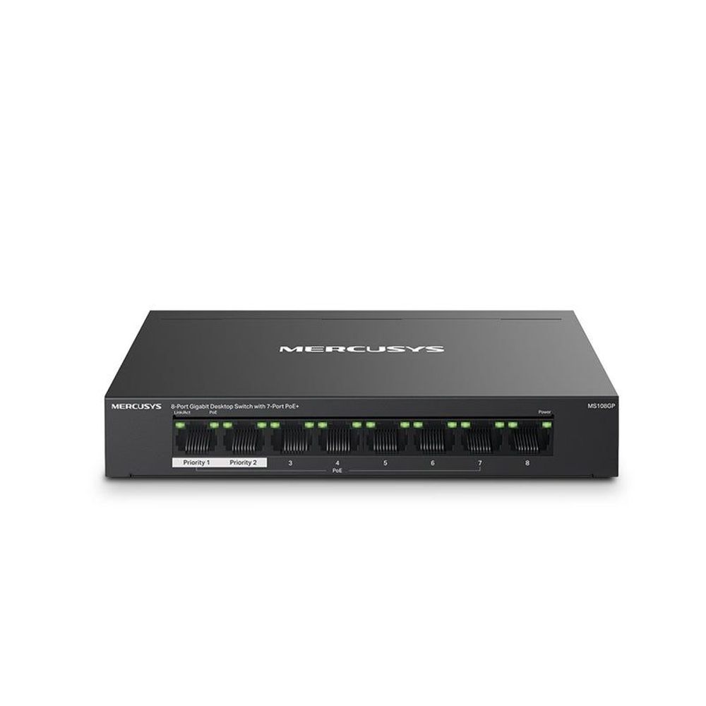 MER-MS108GP - Mercusys MS108GP 8-Port Gigabit Desktop Switch with 7-Port PoE+