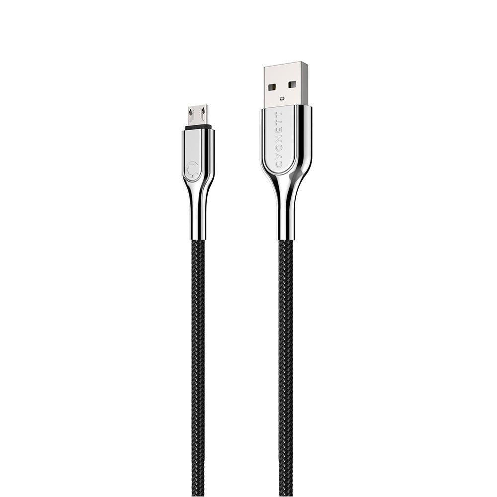 CY2674PCCAM - Cygnett Armored Micro to USB-A Cable 3M - Black