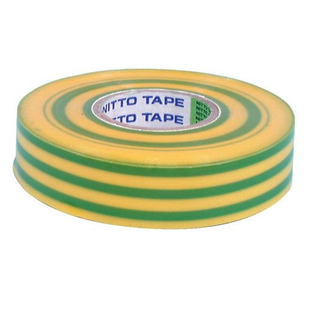 NM2804 Nitto Insulation Tape - Yellow/Green 20m Roll