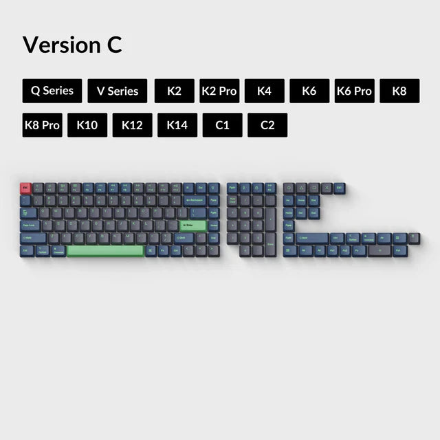 Keychron T7 - OEM Dye-Sub PBT Keycap Set - Hacker Default Title