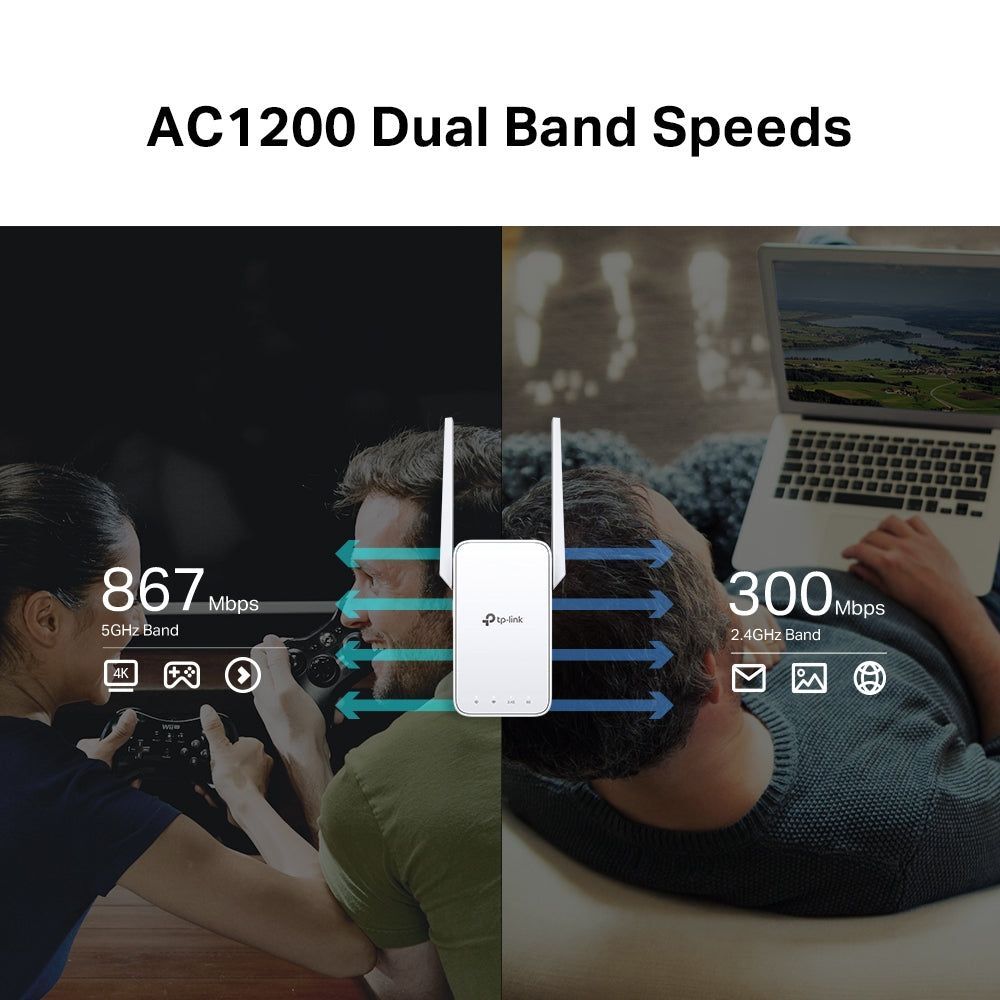 TP Link RE315 AC1200 Mesh Wi-Fi Range Extender