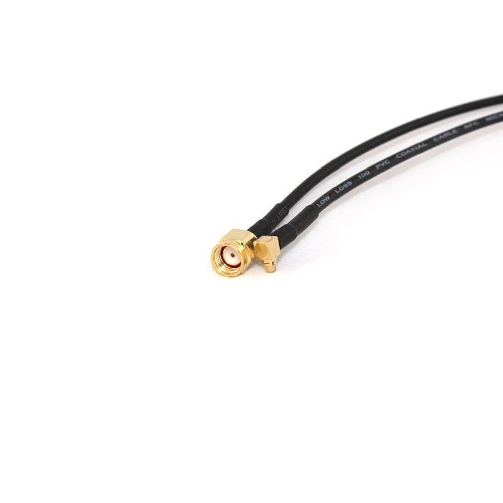 P-42 - RP-SMA Male to MMCX Right Angle 35cm Coax Pigtail
