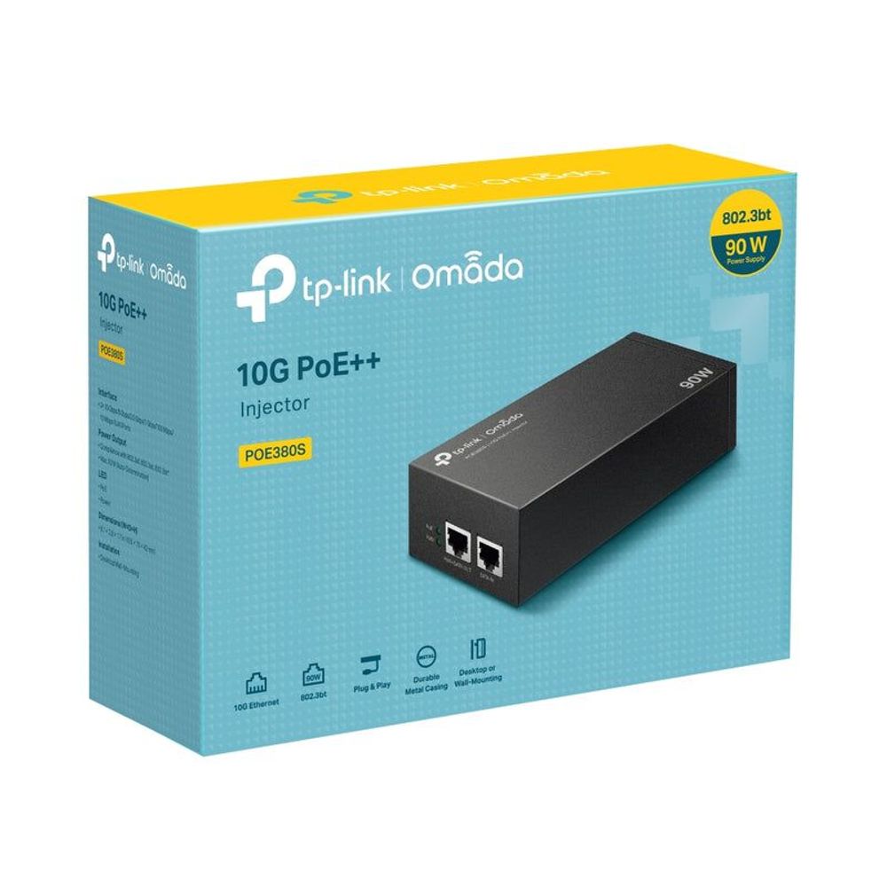 TL-POE380S - TP-Link POE380S, Omada 10G PoE++ Injector