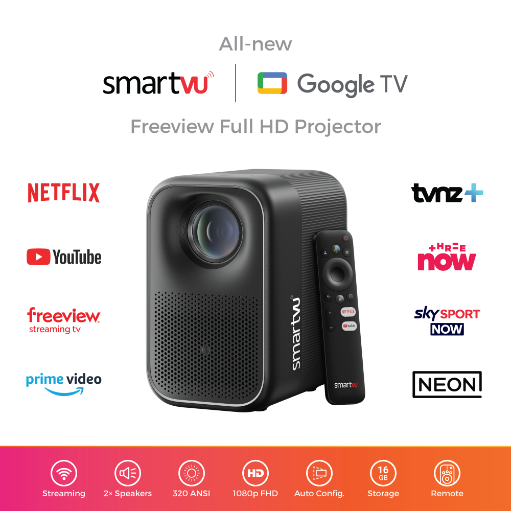 SmartVU SVPRO1 - Freeview Projector Google TV