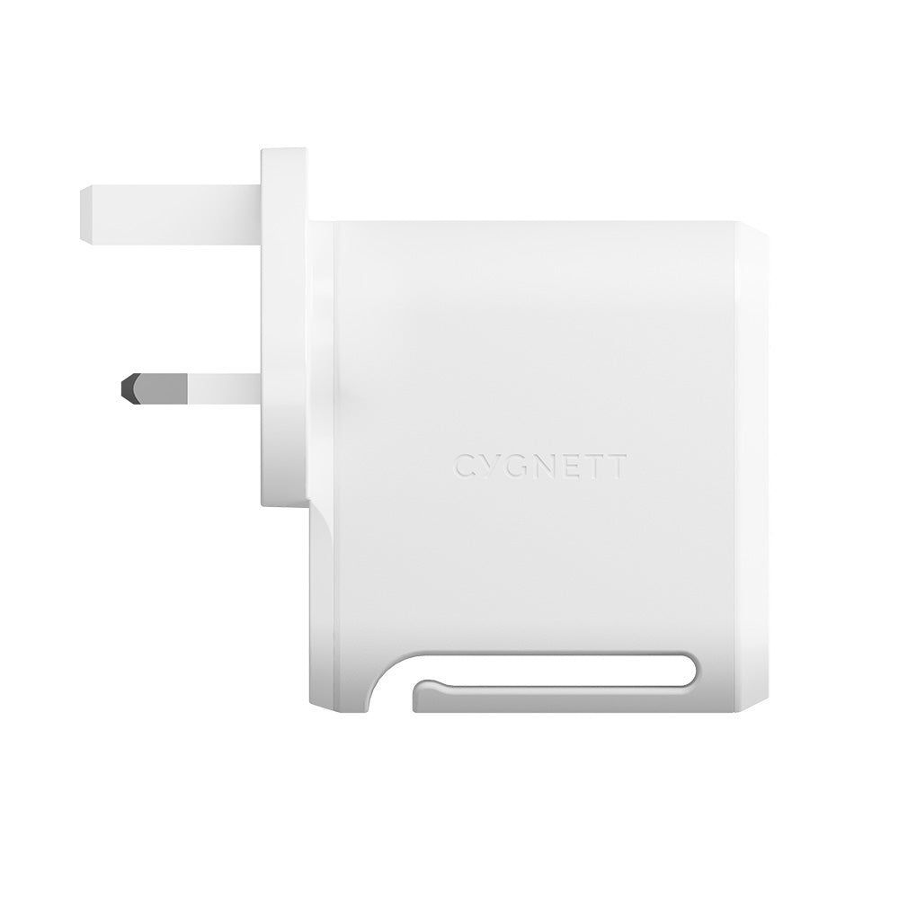 CY4132PBCHE - Cygnett PowerMaxx 70W Dual Port GaN Wall Charger - White | Tech Supply Shed