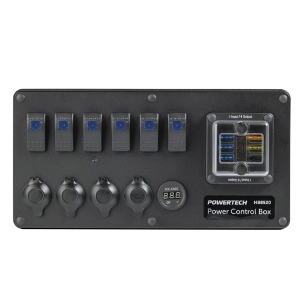 HB8520 Powertech DC Control Box for External Battery with Voltage Display