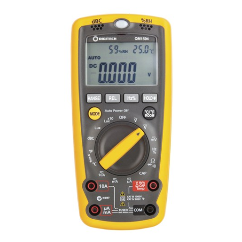 QM1594 Multifunction Environment Meter with DMM Tech Supply Shed front